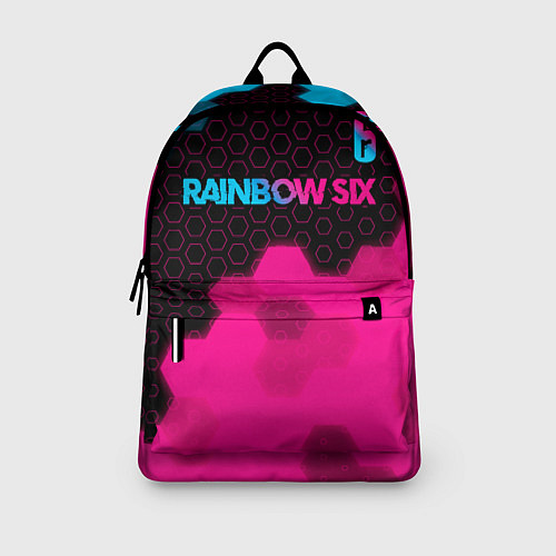 Рюкзак Rainbow Six - neon gradient: символ сверху / 3D-принт – фото 3