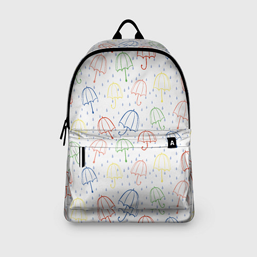 Рюкзак Цветные зонтики с каплями дождя / 3D-принт – фото 3