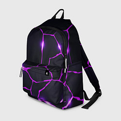 Рюкзак Фиолетовые неоновые трещины, цвет: 3D-принт