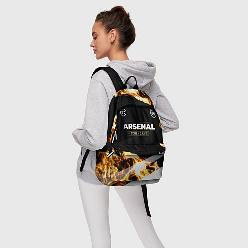 Рюкзак Arsenal legendary sport fire / 3D-принт – фото 6