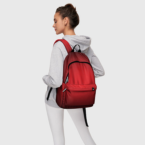 Рюкзак Красно-черная затемняющая виньетка / 3D-принт – фото 6