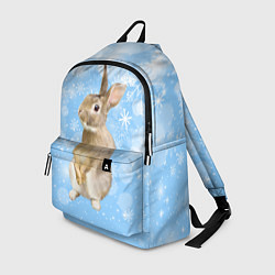 Рюкзак Кролик и снежинки, цвет: 3D-принт