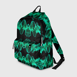 Рюкзак Зелёные абстрактные полосы фракталов, цвет: 3D-принт