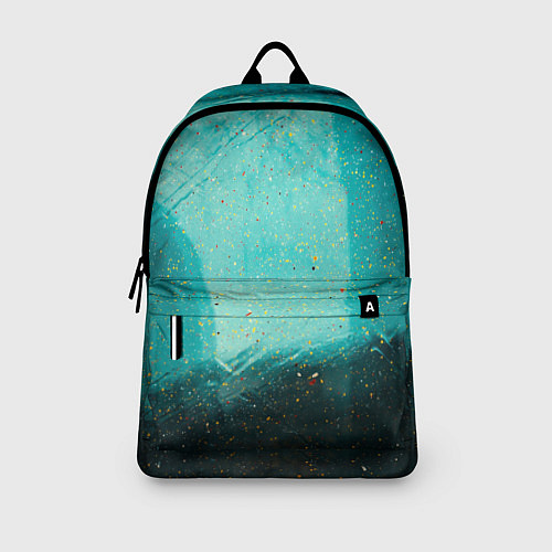 Рюкзак Сине-зелёный туман и мазки красок / 3D-принт – фото 3
