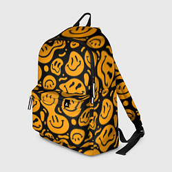 Рюкзак Растекающийся оранжевый смайл, цвет: 3D-принт