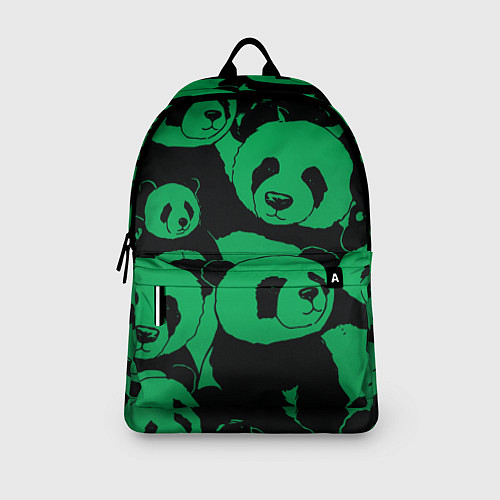 Рюкзак Panda green pattern / 3D-принт – фото 3