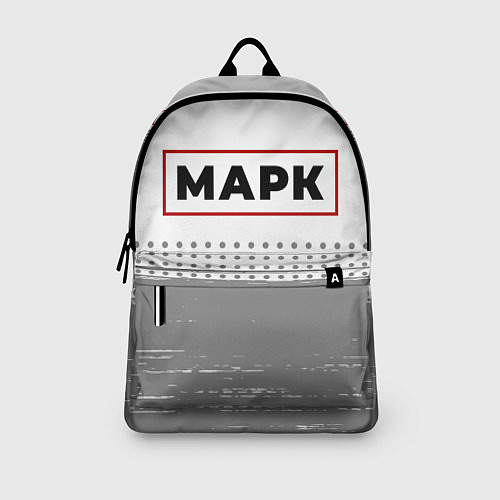 Рюкзак Марк - в красной рамке на светлом / 3D-принт – фото 3