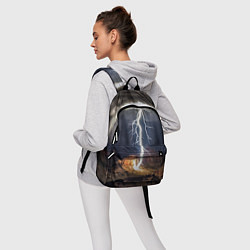 Рюкзак Мощная молния в горах, цвет: 3D-принт — фото 2