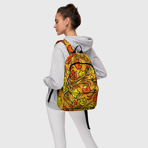 Рюкзак Хохлома золотой фон / 3D-принт – фото 6