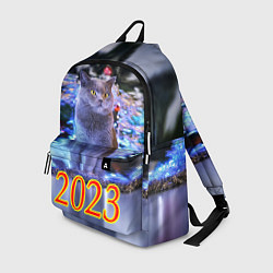 Рюкзак Кот на фоне елки, цвет: 3D-принт