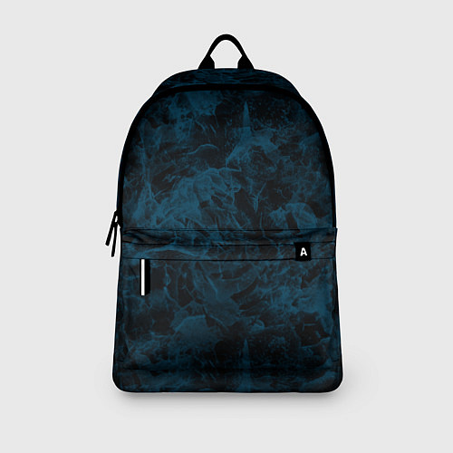 Рюкзак Синий и черный мраморный узор / 3D-принт – фото 3