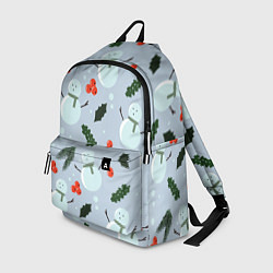Рюкзак Снеговики и ягодки, цвет: 3D-принт