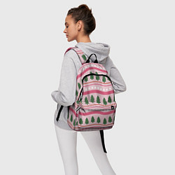Рюкзак Новогодний свитер: розовый, цвет: 3D-принт — фото 2