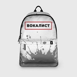 Рюкзак Вокалист - в красной рамке на светлом, цвет: 3D-принт — фото 2
