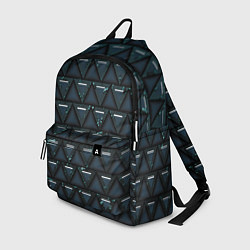 Рюкзак Тёмно-зелёные треугольники, цвет: 3D-принт