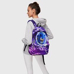 Рюкзак Соник в круге на фоне молний, цвет: 3D-принт — фото 2