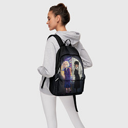 Рюкзак Энид и Уэнсдэй на фоне окна, цвет: 3D-принт — фото 2