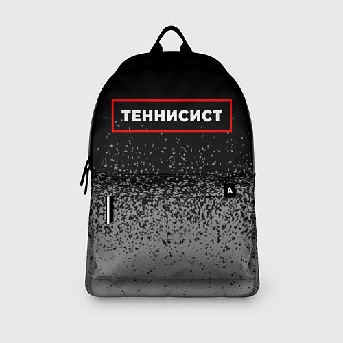 Рюкзак Теннисист - в красной рамке на темном / 3D-принт – фото 3