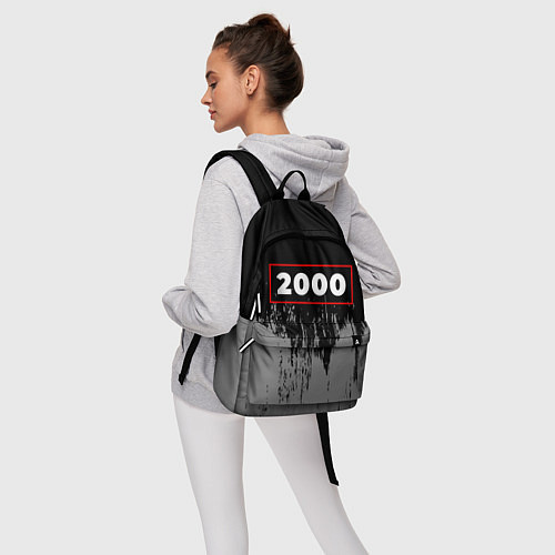 Рюкзак 2000 - в красной рамке на темном / 3D-принт – фото 6