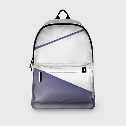 Рюкзак Абстрактный белый и фиолетовый паттерн / 3D-принт – фото 3