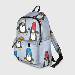 Рюкзак Смешные пингвины, цвет: 3D-принт