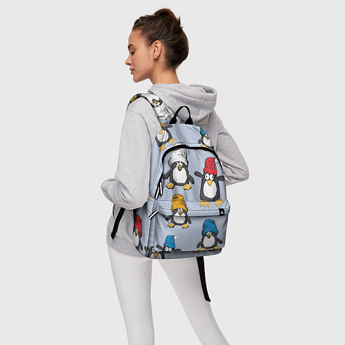 Рюкзак Смешные пингвины / 3D-принт – фото 6