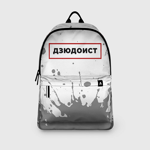 Рюкзак Дзюдоист - в красной рамке на светлом / 3D-принт – фото 3