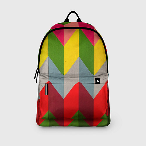 Рюкзак Разноцветный ромбический абстрактный паттерн / 3D-принт – фото 3