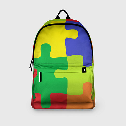 Рюкзак Пазлы разноцветные / 3D-принт – фото 3