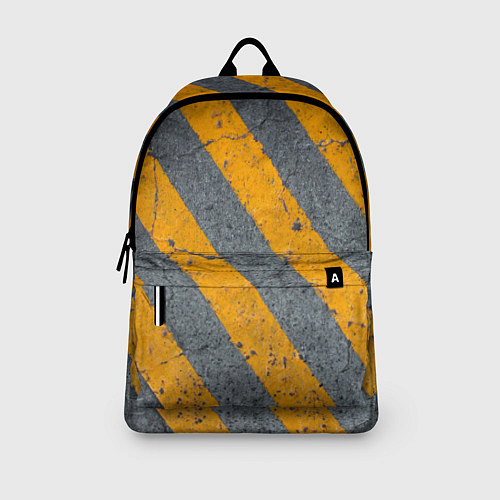 Рюкзак Желтые полосы на бетоне / 3D-принт – фото 3
