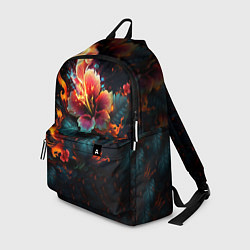 Рюкзак Огненный цветок на темном фоне, цвет: 3D-принт