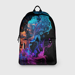 Рюкзак Неоновый цветной дым на черном фоне, цвет: 3D-принт — фото 2