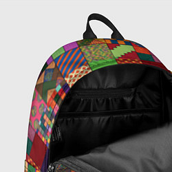 Рюкзак Разноцветные лоскуты от нейросети, цвет: 3D-принт — фото 2