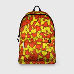 Рюкзак Красно-желтые сердца, цвет: 3D-принт — фото 2