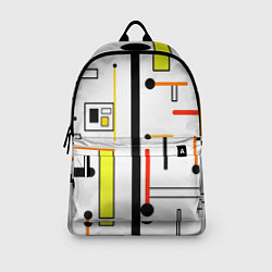 Рюкзак Яркие геометрические фигуры на белом фоне, цвет: 3D-принт — фото 2