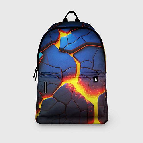 Рюкзак Яркая неоновая лава, разломы / 3D-принт – фото 3