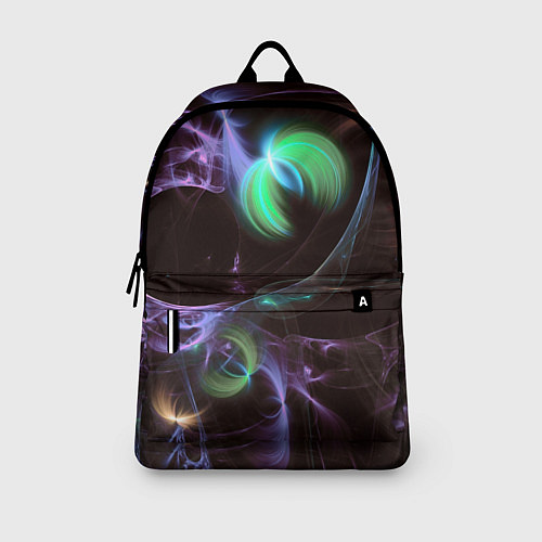 Рюкзак Магические фиолетовые волны и цветные космические / 3D-принт – фото 3