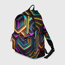 Рюкзак Неоновый узор на стене, цвет: 3D-принт