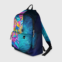 Рюкзак Уэнсдей - окно ночной витраж - текстура зерна, цвет: 3D-принт