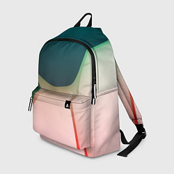 Рюкзак Абстрактные зелёные и розовые пластины, цвет: 3D-принт