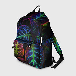 Рюкзак Неоновые листья растений, цвет: 3D-принт