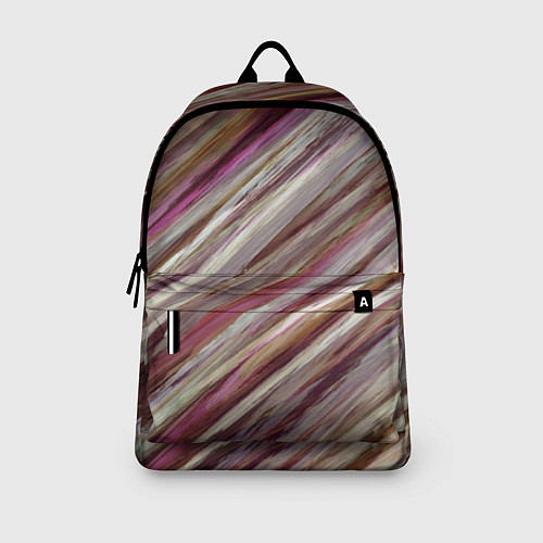 Рюкзак Полосы цвета с текстурой планеты / 3D-принт – фото 3