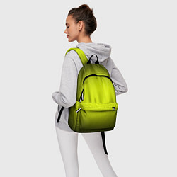 Рюкзак Кислотный желтый с градиентом, цвет: 3D-принт — фото 2