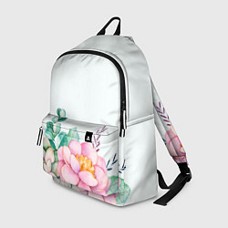 Рюкзак Цветы нарисованные акварелью - снизу, цвет: 3D-принт