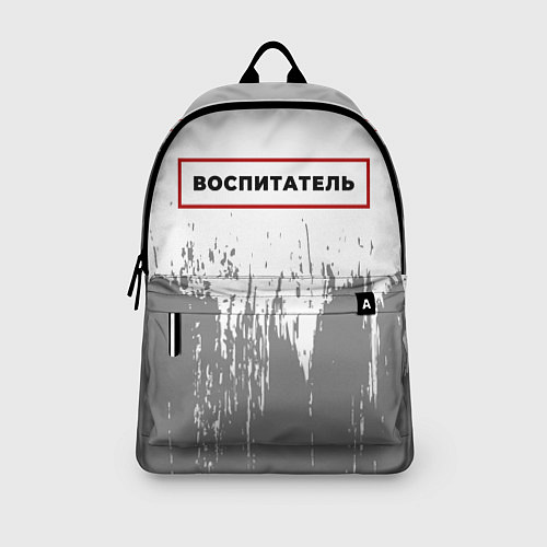Рюкзак Воспитатель в рамке красного цвета / 3D-принт – фото 3