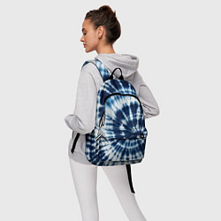 Рюкзак Эффект тай дай - размытый синий узор, цвет: 3D-принт — фото 2