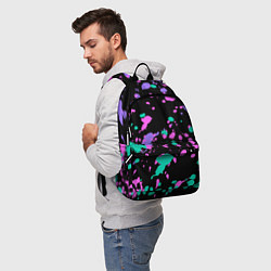 Рюкзак Неоновые цвета брызги краски, цвет: 3D-принт — фото 2