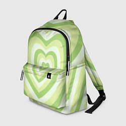 Рюкзак Зеленые сердца - индикид паттерн, цвет: 3D-принт