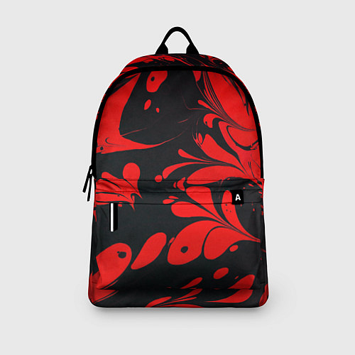 Рюкзак Красно-черный узор / 3D-принт – фото 3