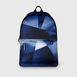 Рюкзак Синие лучи и отражения в абстракции, цвет: 3D-принт — фото 2